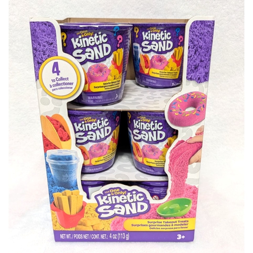 Kinetic Sand Surprise Takeout Treats 4oz Sensory Sand Fidget Toy Play Sand 1 QTY
